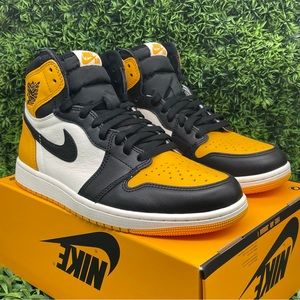 Nike Air Jordan 1 Retro High OG Taxi Yellow Toe Size 9.5 Men’s